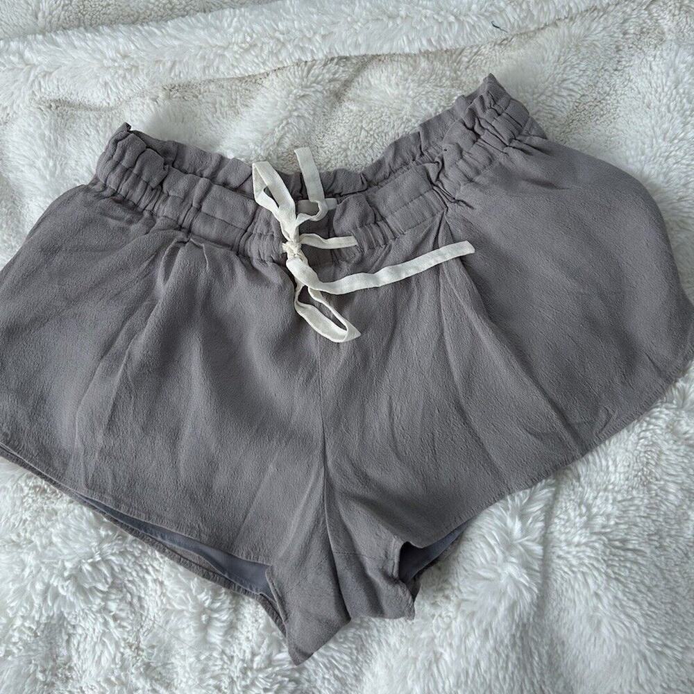 Wilfred Aritzia Shorts‎ Womens Small Montrouge Crepe Drawstring Gauze Gray